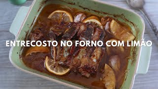 Entrecosto no forno com limão  Food From Portugal [upl. by Noired339]