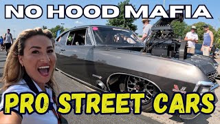 PRO STREET CARS PARADE WITH NO HOOD MAFIA BLOWER CARS [upl. by Nylrahs286]