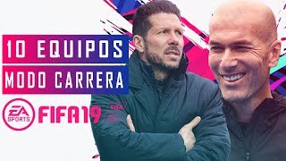 10 Equipos para Modo Carrera en FIFA 19 [upl. by Fanchie]