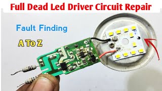 Full dead led driver circuit board repair  reparing led bulb at home  driver circuit board repair [upl. by Grose]