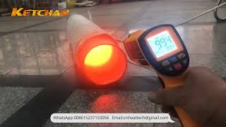 Aircooled Induction Heating Heats 316 Stainless Steel [upl. by Euqinomod]