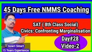 45 Days Free NMMS2024 Coaching Day24 SocialCivicsConfronting Marginalisation full concept [upl. by Jeggar635]