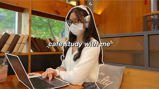 1 HOUR STUDY WITH ME SEOUL CAFE  no breaks chill lofi music amp background noise [upl. by Dieterich]