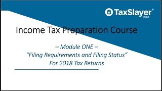 Filing Status and Filing Requirements for Tax Returns [upl. by Bolton]