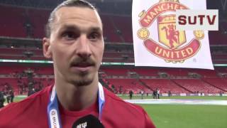 quotI WANT MORE TROPHIESquot  Interviews with Mourinho and Ibrahimovic  Man United 32 Southampton [upl. by Aarika]