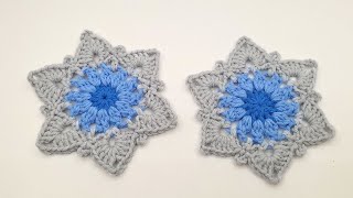 Crochet Snowflake  Christmas Decorations  Holiday Ornaments  Winter crochet tutorial [upl. by Arne]