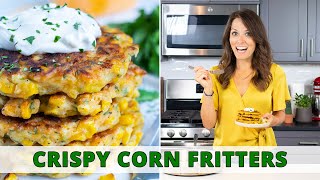 Easy Southern Corn Fritters  Ultra Crispy amp Cheesy [upl. by Villada]