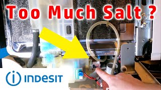 Indesit Dishwasher Salt And Rinse Problems  How To Fix The Water Softener Valve [upl. by Lebiralc]