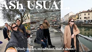 AShUSUAL IN ITALY OUTLET HAUL DADS SHOOT ETC  ASHLEY SANDRINE [upl. by Tinaret929]