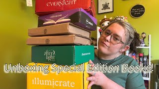 Unboxing Special Edition Books BampN Owlcrate Afterlight Evernight Illumicrate  October 2024 [upl. by Artekal]