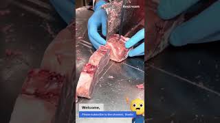 Meat cutting so satisfying frozen meat asmr [upl. by Abramo]