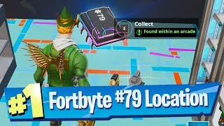 Fortnite Fortbyte 79 Location  Found within an Arcade [upl. by Airdnat955]