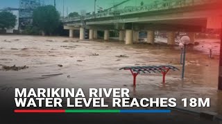 Marikina River water level reaches 18m  ABSCBN News [upl. by Battiste]