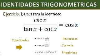 Demostrar la Identidad Trigonometrica  Nivel 1 Ejemplo 2 [upl. by Waverley]