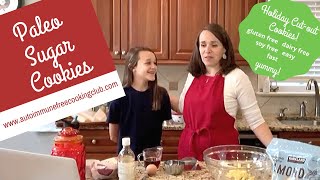 Paleo Cutout Christmas Sugar Cookies with a helper [upl. by Aoniak]