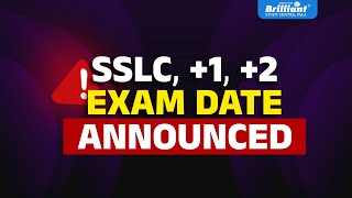 SSLC 1 2 Exam Date Announced [upl. by Ydoc]