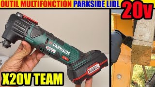 outil multifonction 20V PARKSIDE LIDL X20VTEAM cordless multipurpose tool multifunktionswerkzeug [upl. by Romie]