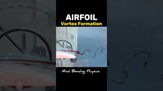 Airfoil Vortex Formation physics engineering animation learning fun aviation automobile love [upl. by Vannie]