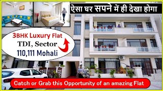 TDI CITY Mohali 3 BHK Luxurious Flat For Sale  SCO amp PLOTS TDI City Sector110 amp 111 Mohali [upl. by Eelinej91]