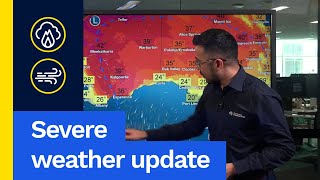 Severe Weather Update 1 November 2024 Extreme fire dangers and winds for southern Australia [upl. by Inna]