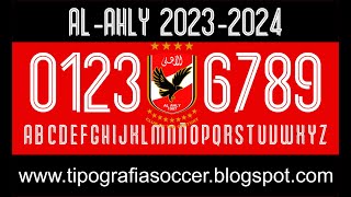 Al Ahly 20232024 Football Font FREE DOWNLOAD [upl. by Ahtivak]