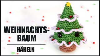 Weihnachtsbaum häkeln  Tannenbaum Weihnachten XMAS Häkelanleitung  DIY Tutorial by Pfirsichteufel [upl. by Nivalc]