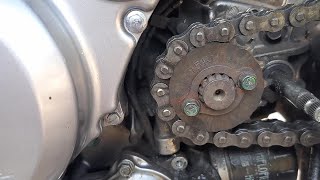 Transalp 700 Around Ireland  Chain and Sprockets change [upl. by Lacagnia]