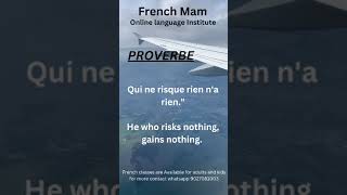 Proverbe en Français French proverbs  French proverbs with English Meaning French mam [upl. by Anivla]