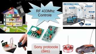 Remote Control using RF 433Mhz modules with pic16F درس حول التحكم الاسلكي بموجات الراديو [upl. by Aihpled]