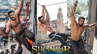 LEAKED Sikandar Movie Deadly High Octane Action Scene Shooting by Salman Khan Details [upl. by Rubi]