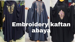 latest EMBROIDERY womenIrani Burqa Irani kaftan abaya designbutterfly abaya [upl. by Eintrok]