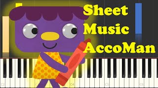 I Like To Draw Theme Song Piano Sheet Music [upl. by Nnuahs985]