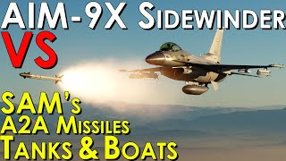 DCS World F16C Viper and AIM9X Sidewinder Testing [upl. by Lekzehcey]