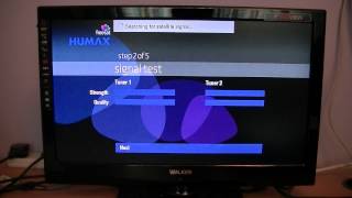 Humax HDR 1000S Freesat Box  First Time Installtion [upl. by Enyal]