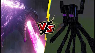 Mutant Enderman TITAN VS Shin Godzilla [upl. by Aiderfla234]