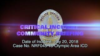 Olympic Area InCustody Death 72018 NRF04518 [upl. by Aicener]