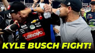 Ricky Stenhouse Jr Fights Kyle Busch After NASCAR AllStar Race  Fight Breakdown [upl. by Peale]