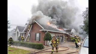 Jacksonville Fire Rescue Department is forced out of a house fire [upl. by Cleopatra]