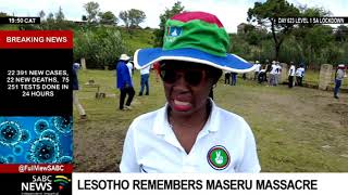 Lesotho remembers Maseru massacre [upl. by Enelaehs]