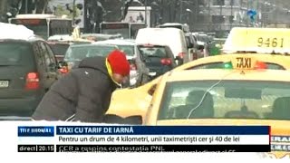 Taxi cu tarif de iarnă Unii taximetrişti umflă preţurile chiar şi de cinci ori [upl. by Wolk]