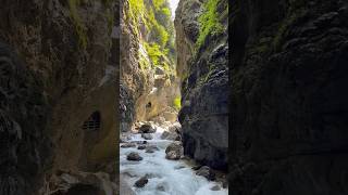 The Partnach gorge is a must see in GarmischPartenkirchen travel bavariagermany gorges 4k [upl. by Oniotna]