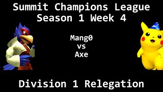 SCL14  Mang0 Falco vs Axe Pikachu  Division 1 Relegation [upl. by Kirit93]