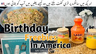 Birthday Freebies in America  Bhuna keema Recipe  Mango Lassi  noormalik77 [upl. by Kirtley]