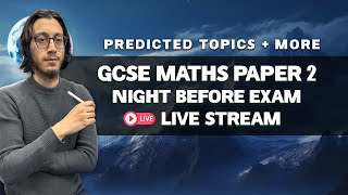 📝 GCSE Maths Paper 2  🔴 Live Stream  7PM  Predicted Topics  Edexcel AQA  Higher [upl. by Nilyac]