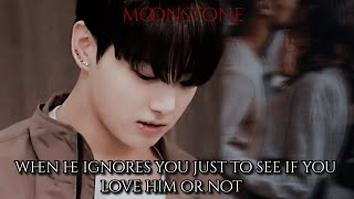 When he ignores you just to see if you love him or not  Jungkook oneshot [upl. by Yim360]