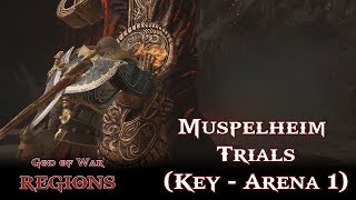 God of War 2018  Muspelheim Key Trial Arena 1 [upl. by Flint]