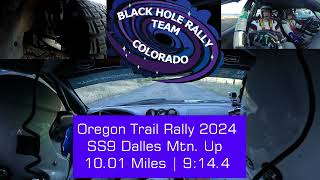 Oregon Trail Rally 2024 SS9 Onboard  Black Hole Rally Team [upl. by Yovonnda875]