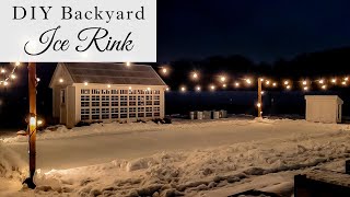 Making a skating rink  DIY Backyard Ice Rink How To [upl. by Ayahs526]