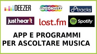 app programmi e siti per ascoltare musica gratis pc computer [upl. by Enirrok55]