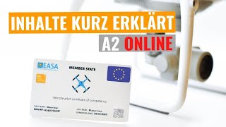 Großer EUDrohnenführerschein A2 ONLINE  Inhalte und Ablauf [upl. by Ahsoek243]